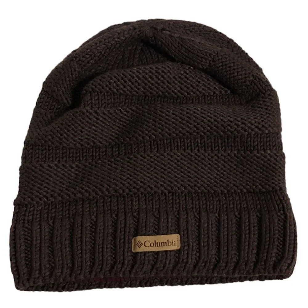 COLUMBIA Beanie Hat Women's Unisex Size O/S Purple Plum Ribbed Design